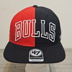 '47 Brand Chicago Bulls Split Basketball Hat Sample Hat Cap New NWT‎ Snapback